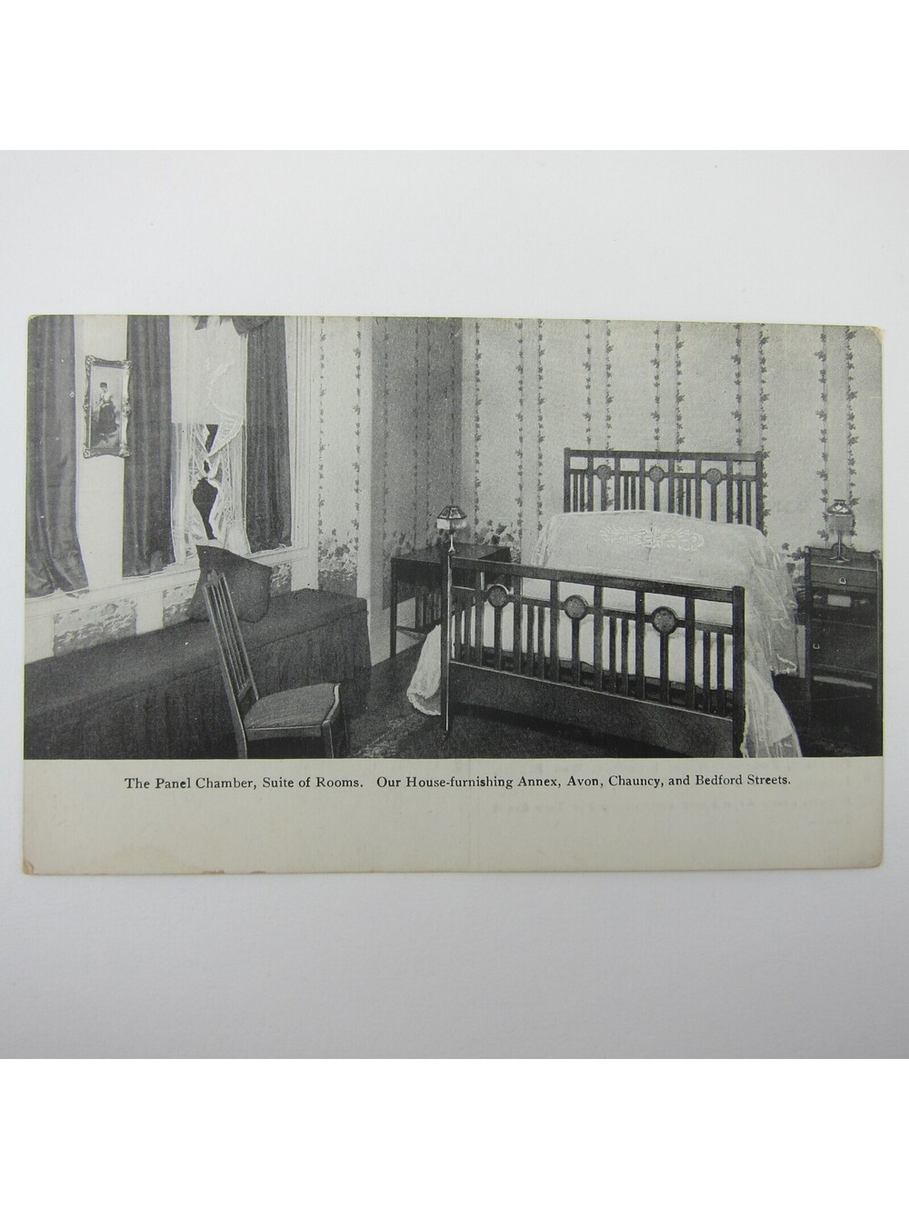 Postcard Jordan Marsh Co Furniture Boston Massachusetts Ad Bedroom Antique
